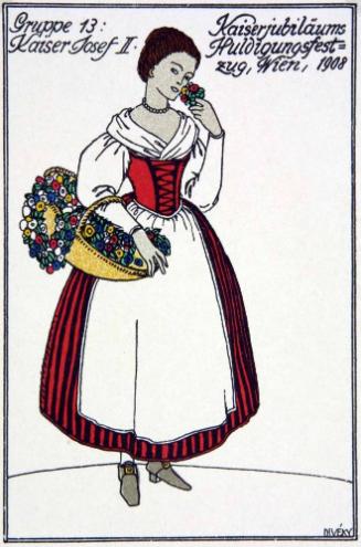"Kaiserjubiläums-Huldigungsfestzug, Wien 1908, Gruppe 13: Kaiser Josef II."