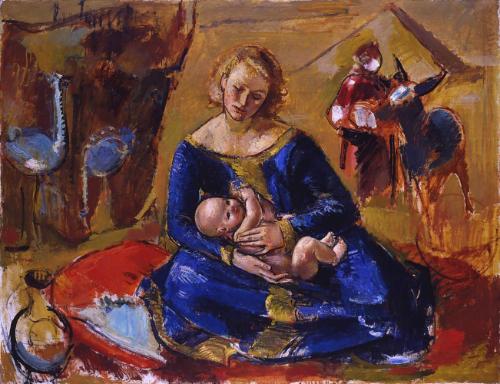 Große blaue Madonna