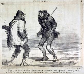 Bigre! . . .. que je suis donc fâché d'être venu chasser dans la plaine St. Denis aujourd'hui . . .. comme ça pince ! . . . - Voilà le moment où on désirerait rencontrer un ours . . . . sa peau me serait bien agréable ! . .