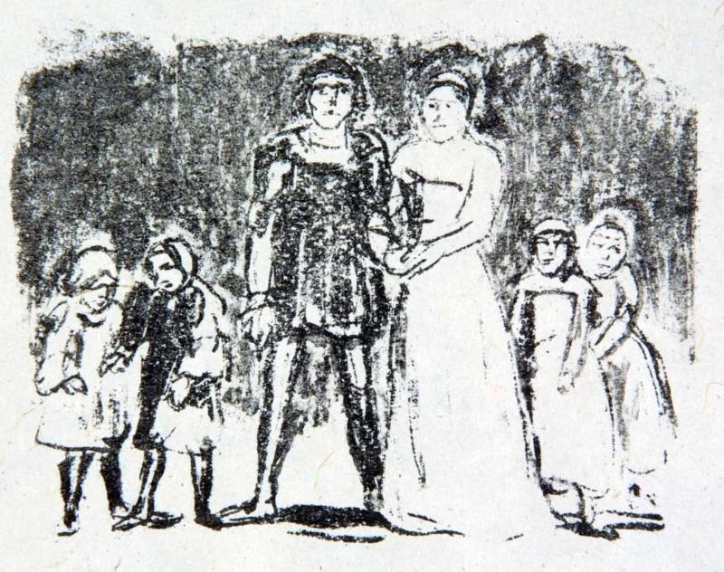 Christoph Cellini mit Frau und vier Kindern