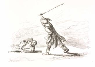 Sindbad erschlägt die Schlange