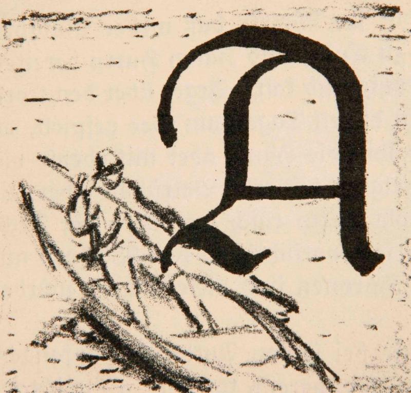 Initial (Wildtöter im Boot) zum 23. Kapitel