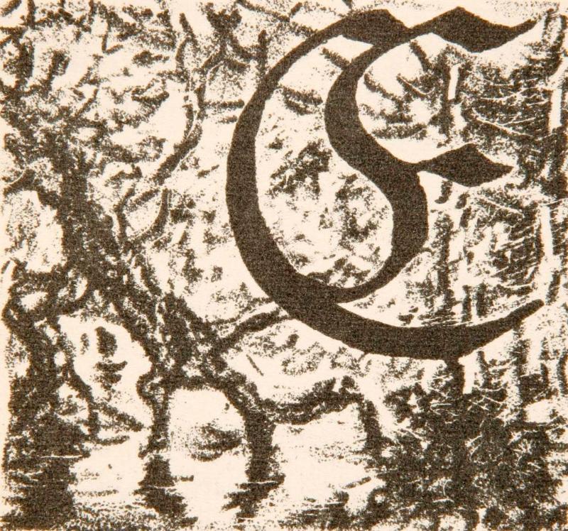 Initial E (Baum am Wasser) zum 1. Kapitel