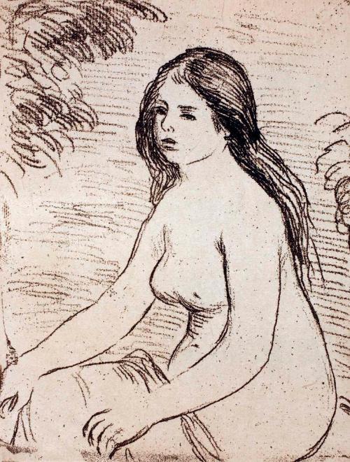 Femme nue assise