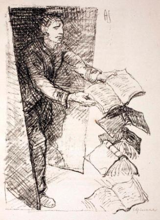 Illustration zu August Strindberg „Der Vater“ zwischen Seite 54 und 55