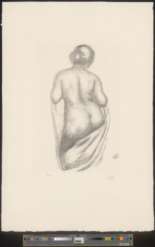 Femme de dos drapu