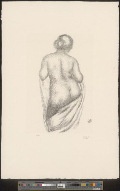 Femme de dos drapu