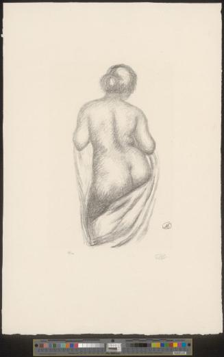 Femme de dos drapu