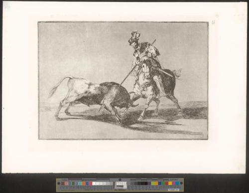 La Tauromaquia: El cid Campeador lanceando otro toro