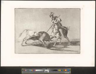 La Tauromaquia: El cid Campeador lanceando otro toro
