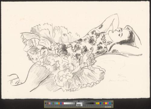 Danseuse allongée les Bras derrière la Tête