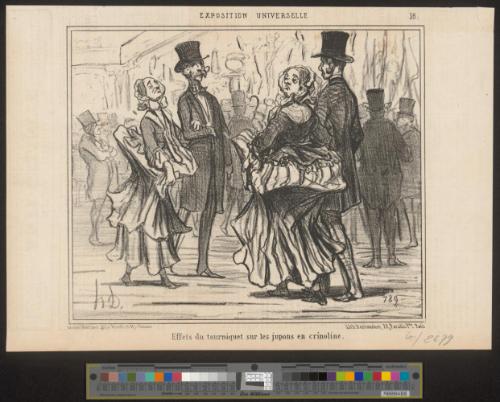 Effets du tourniquet sur les jupons en crinoline.