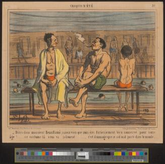 Dites donc, monsieur Beaufumé, savez-vous que vous êtes furieusement bien conservé pour votre âge! ... ce costume-là vous va joliment ..., c’est dommage que ce soit mal porté dans le monde ...
