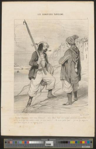 Eh bien! Rigobert... mon vieux flambard.... nous allons faire une longue traversée aujourd'hui... as-tu embarqué des vivres à bord de notre navire?... - Ne m'en parle pas!... je n'ai pu rapporter que deux croquets et un hareng saur!....