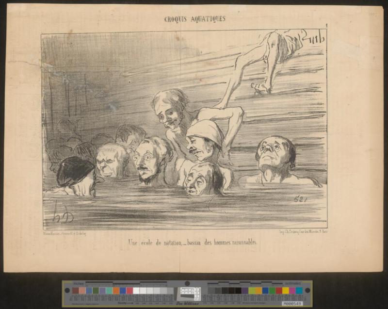Une école de natation, - bassin des hommes raisonnables