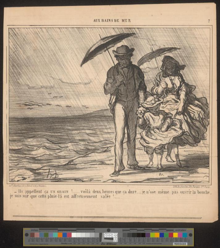 Ils appellent ça UN GRAIN!....voilà deux heures que ça dure....je n'ose même pas ouvrir la bouche, je suis sûr que cette pluie-là est affreusement salée!.....