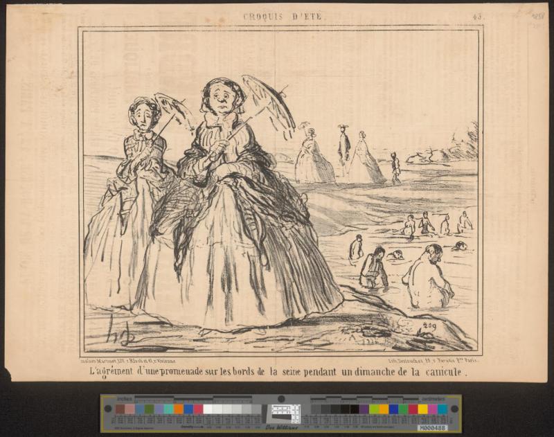 L'agrément d'une promenade sur les bords de la seine pendant un dimanche de la canicule