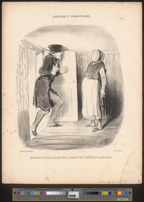 Inconvénient de visiter, sans précaution, un entresol dont le plafond est un peu trop bas.