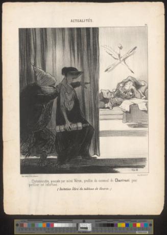 Clytemnestre poussée par mimi Véron, profite du sommeil du Charivari pour perforer cet infortuné