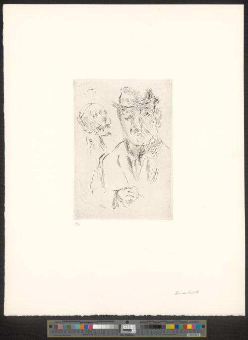 Self-portrait with a skull
