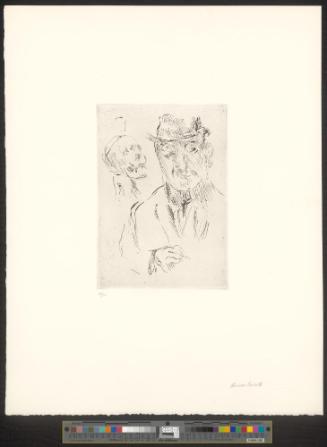 Self-portrait with a skull