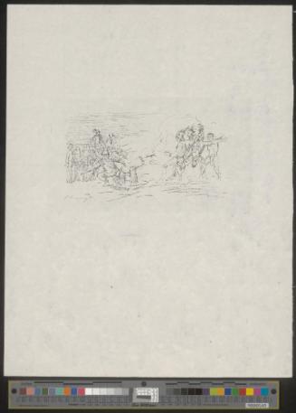 Die Truppen des Panfilo Narvaez schießen auf die Leute des Cortes