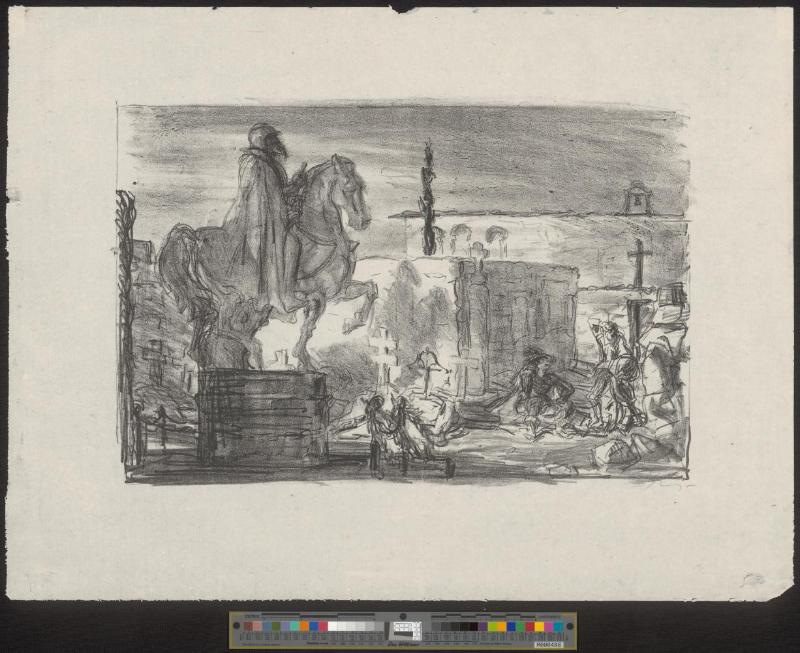 Die Friedhofszene beim Denkmal des Komturs
